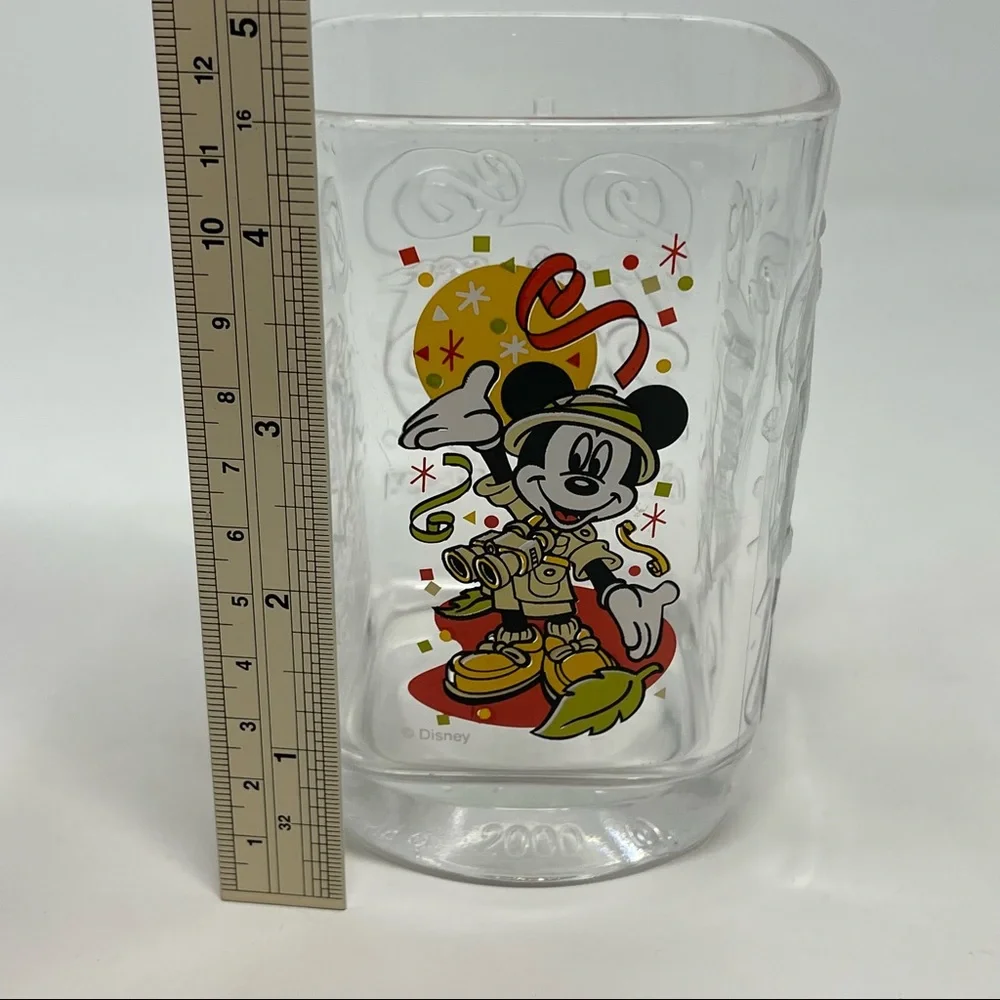 Walt Disney World McDonalds 2000 Celebration Glass Animal Kingdom Mickey Mouse - Picture 8 of 9